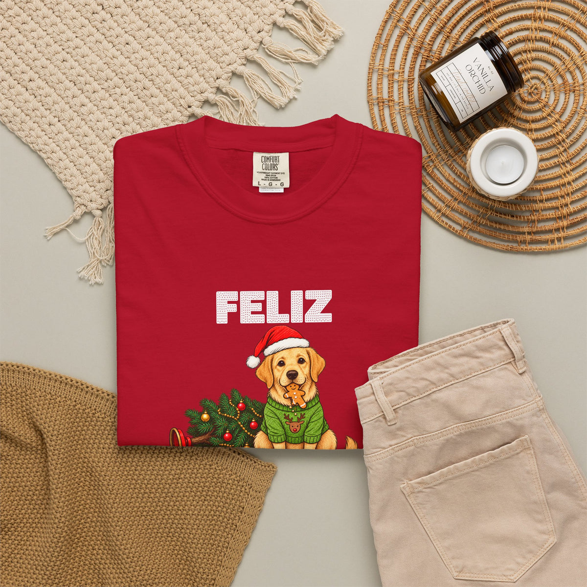 Feliz Naughty Dog Christmas T-Shirt