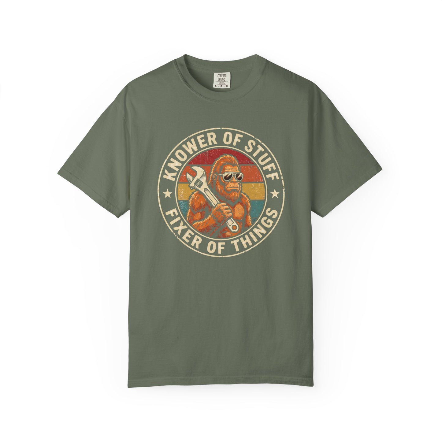Knower of Stuff Fixer of Things Shirt, Funny Bigfoot Handyman Gift