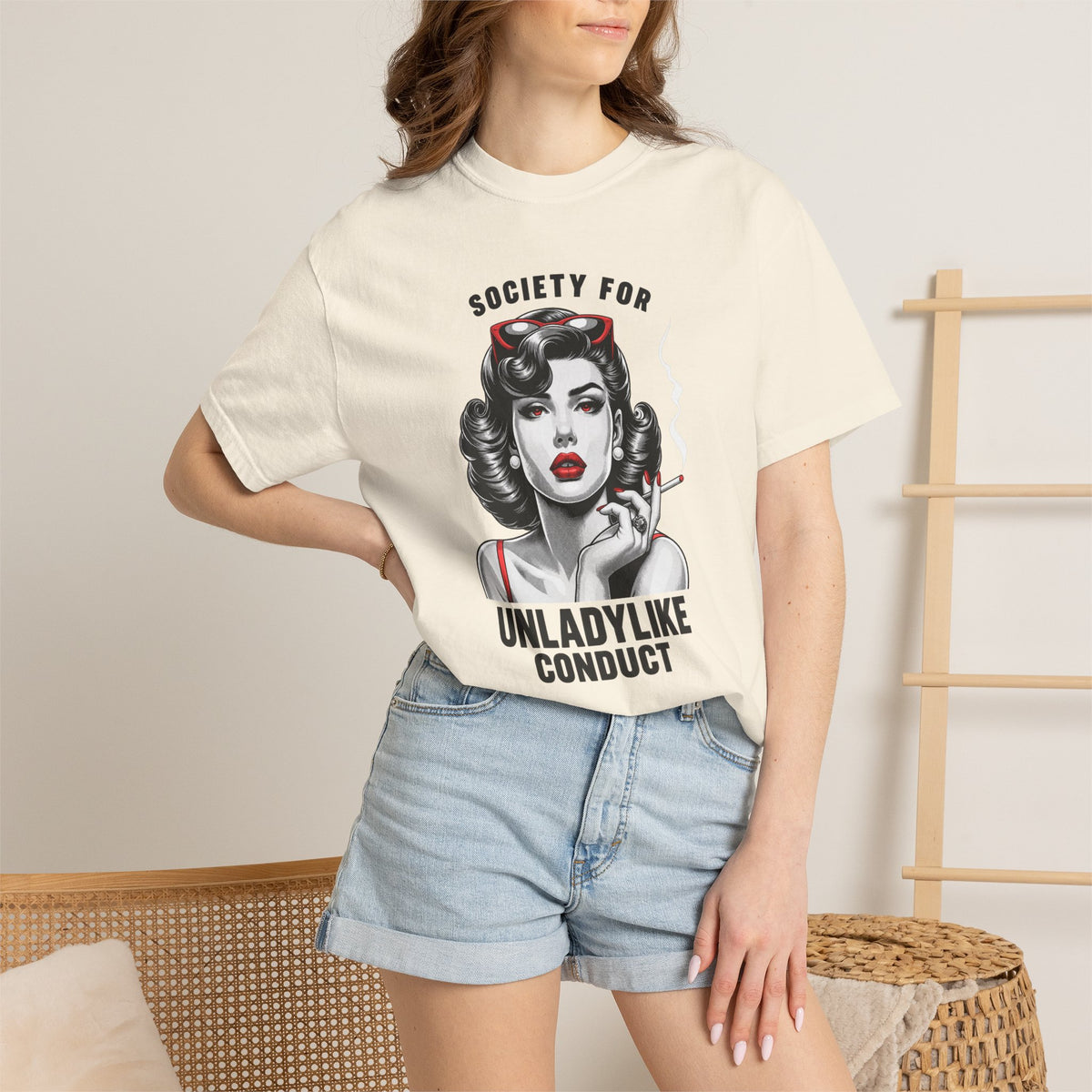 Society for Unladylike Conduct Vintage Feminist Graphic T-Shirt