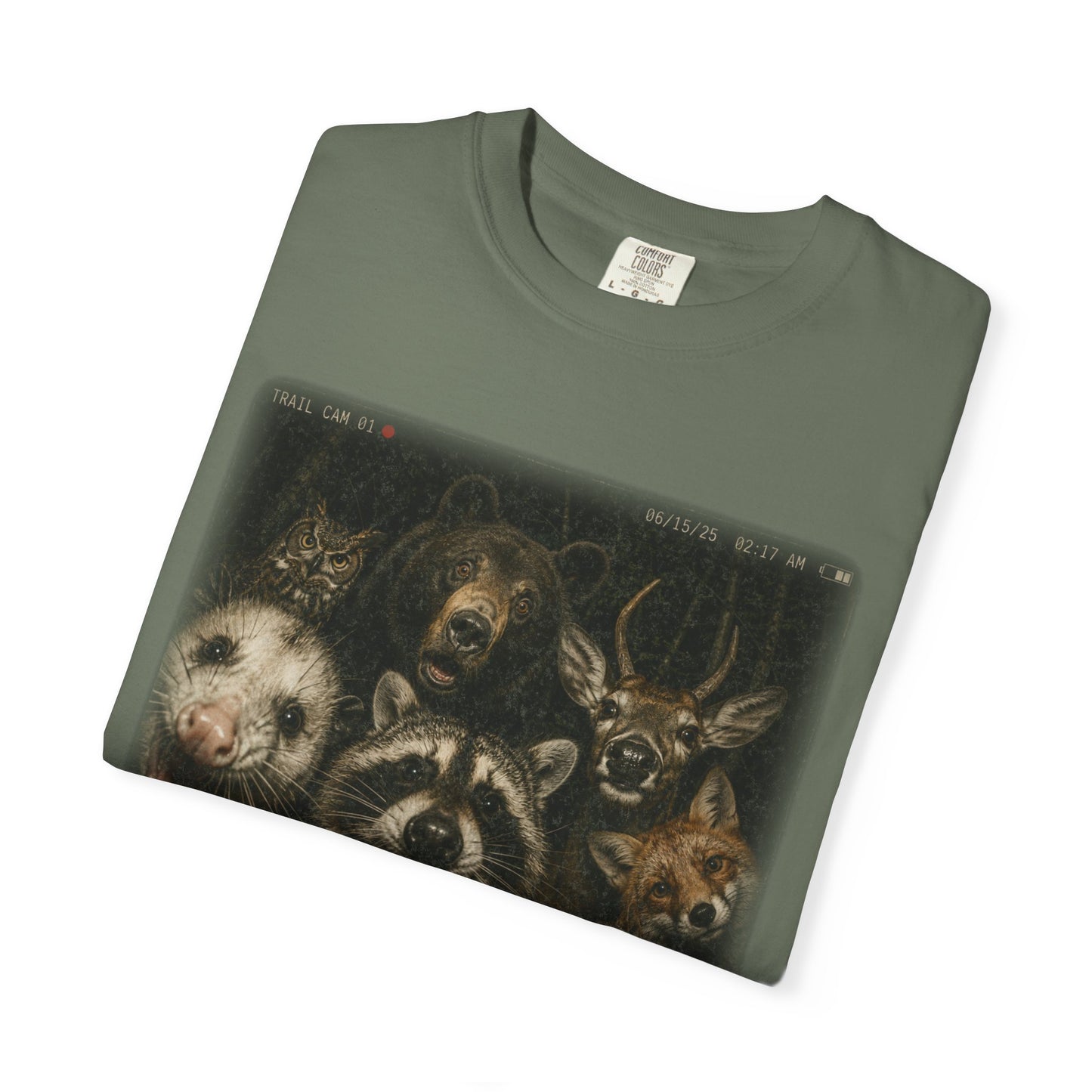 Trail Cam Selfie T-Shirt | Funny Wildlife Graphic Tee for Campers & Nature Lovers