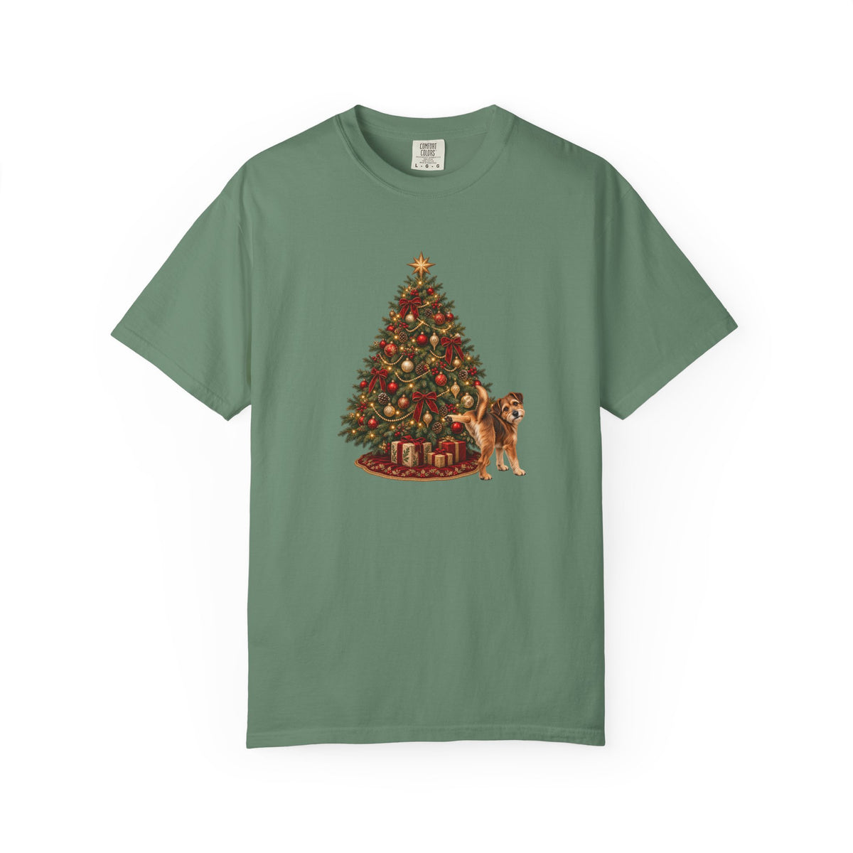 Dog Peeing on Christmas Tree Shirt