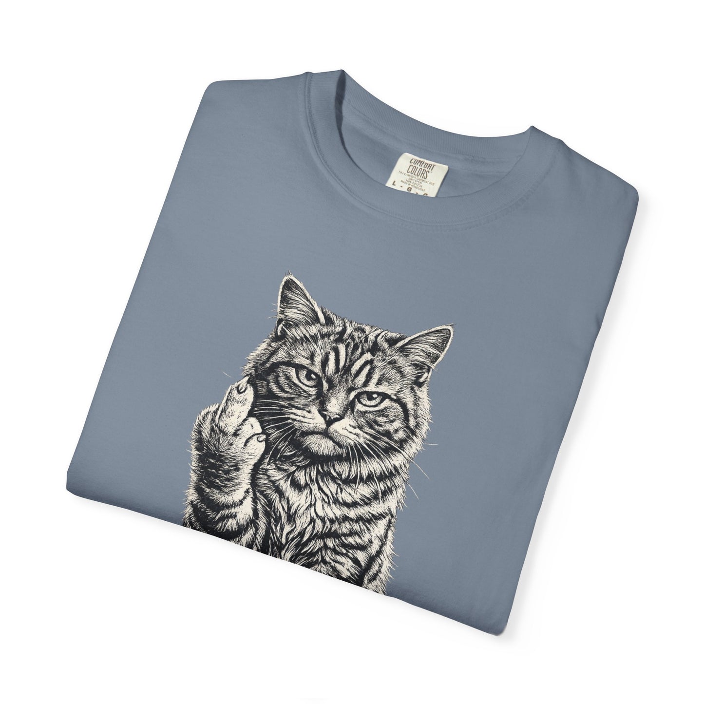 Saucy Cat Giving the Finger T-Shirt