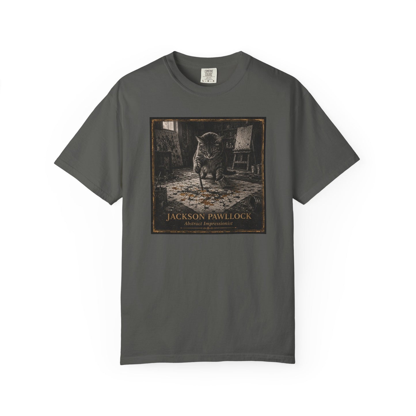 Jackson PAWllock Cat Painting T-Shirt