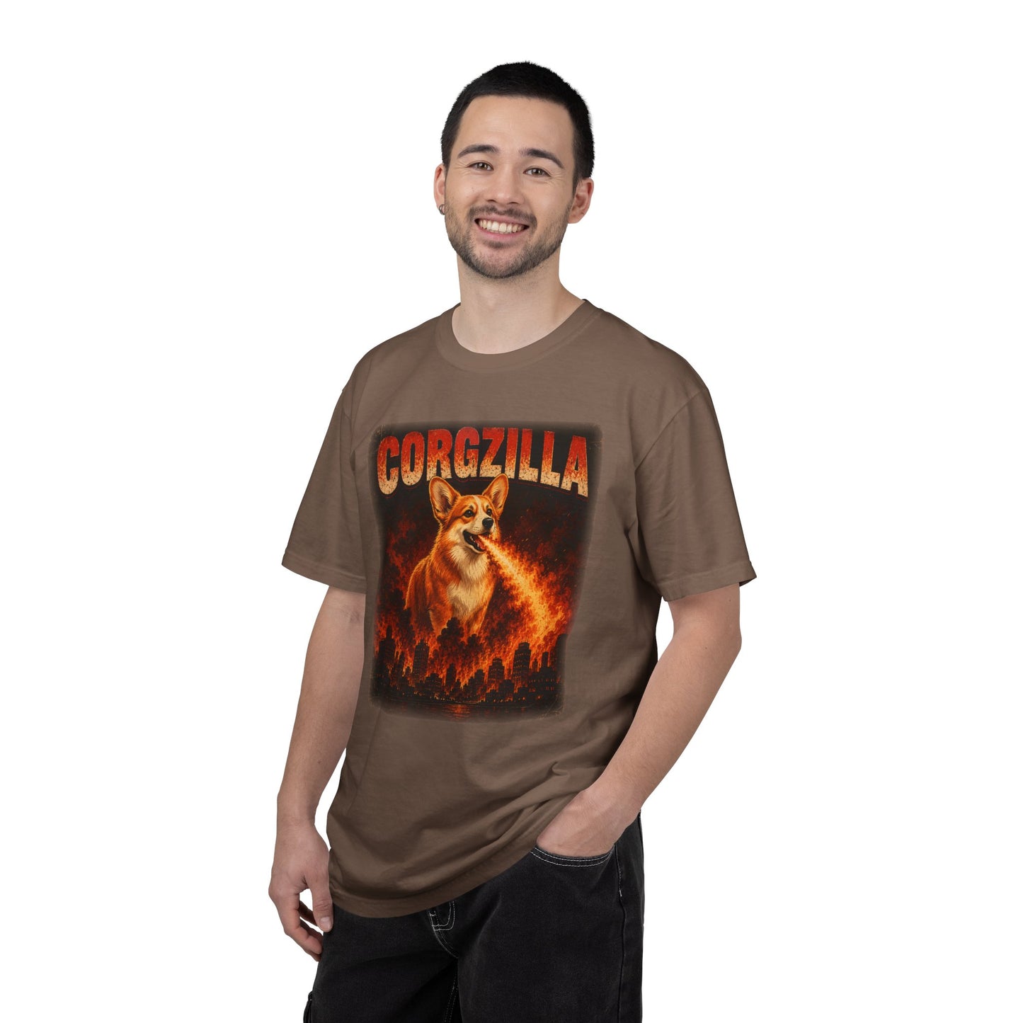 Corgzilla T-Shirt — Fire-Breathing Corgi Monster City Poster Tee