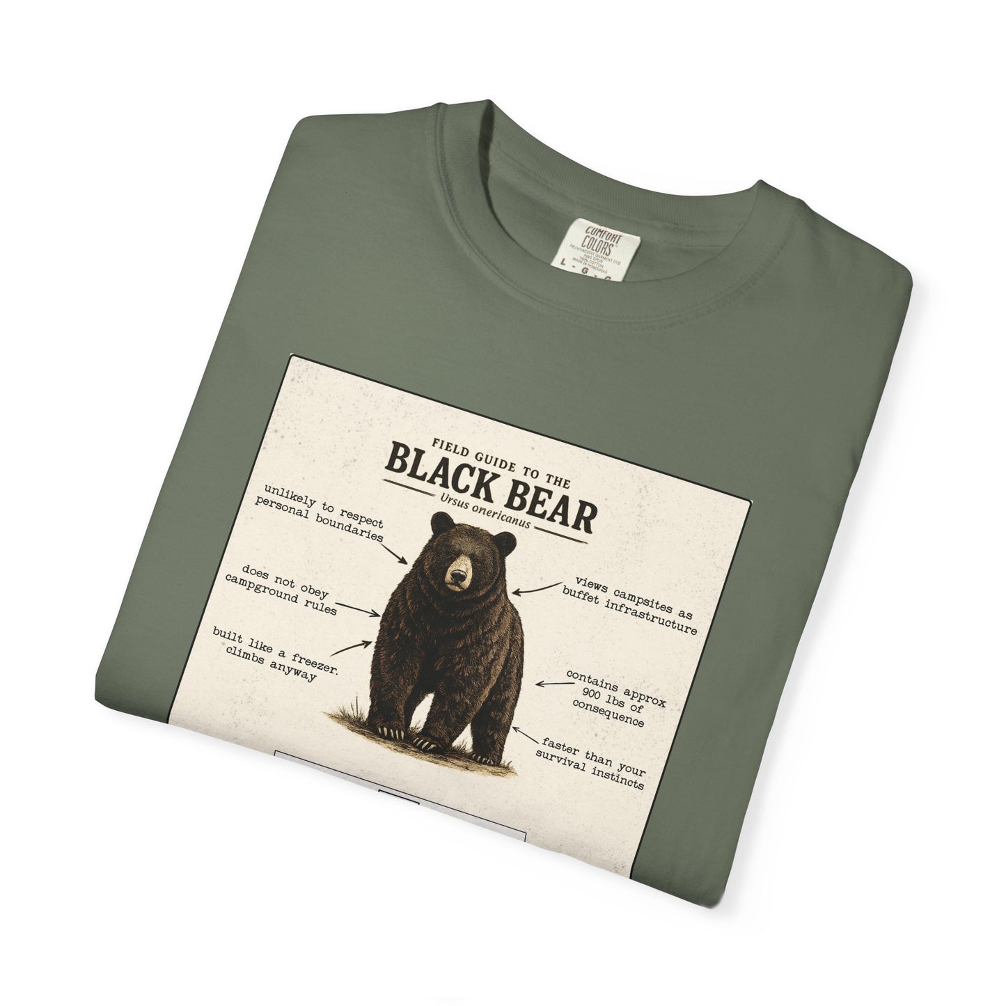 Black Bear Field Guide T-Shirt — Funny Camping & Hiking Tee