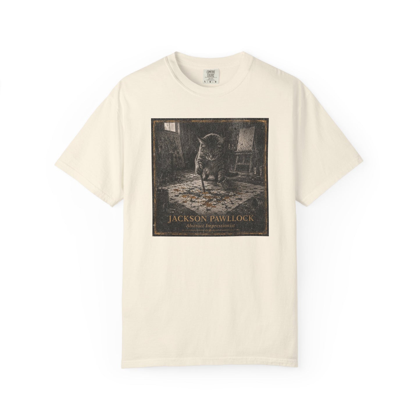 Jackson PAWllock Cat Painting T-Shirt