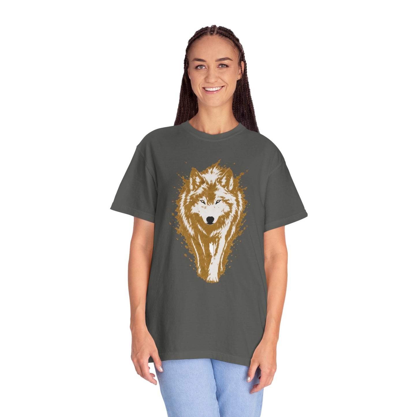 Wolf Graphic T-Shirt — Rustic Walking Wolf Nature Tee