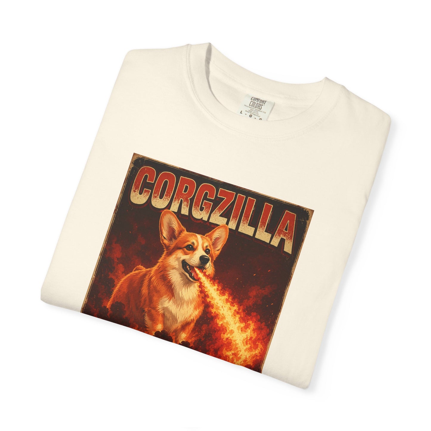 Corgzilla Corgi Tee — Godzilla Parody Dog Breathing Fire Graphic T-Shirt