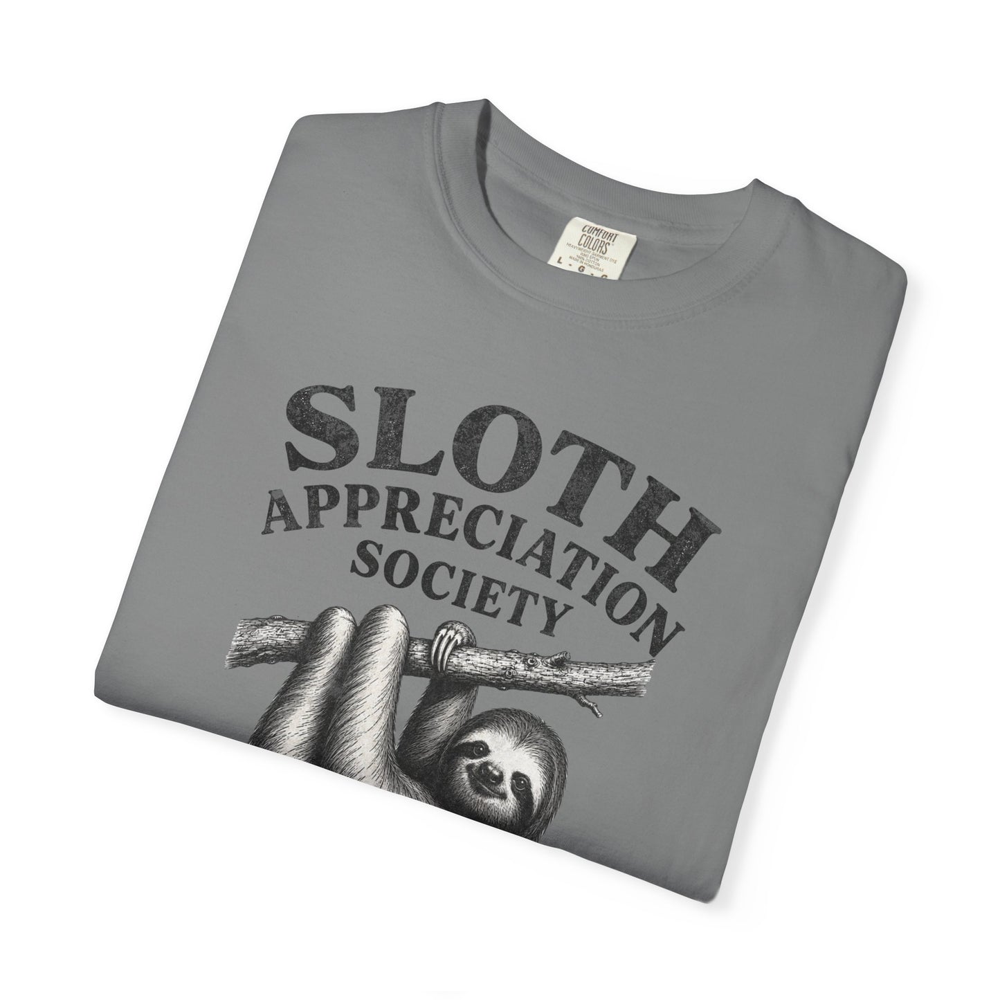 Sloth Appreciation Society T-Shirt – "Remaining Adorable While Being Lazy" Vintage Funny Sloth Graphic Tee