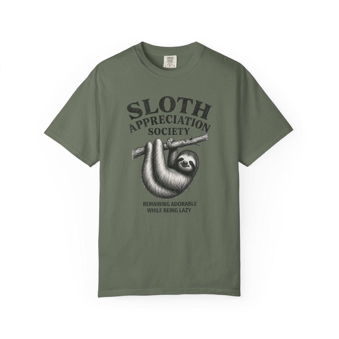 Sloth Appreciation Society T-Shirt – "Remaining Adorable While Being Lazy" Vintage Funny Sloth Graphic Tee