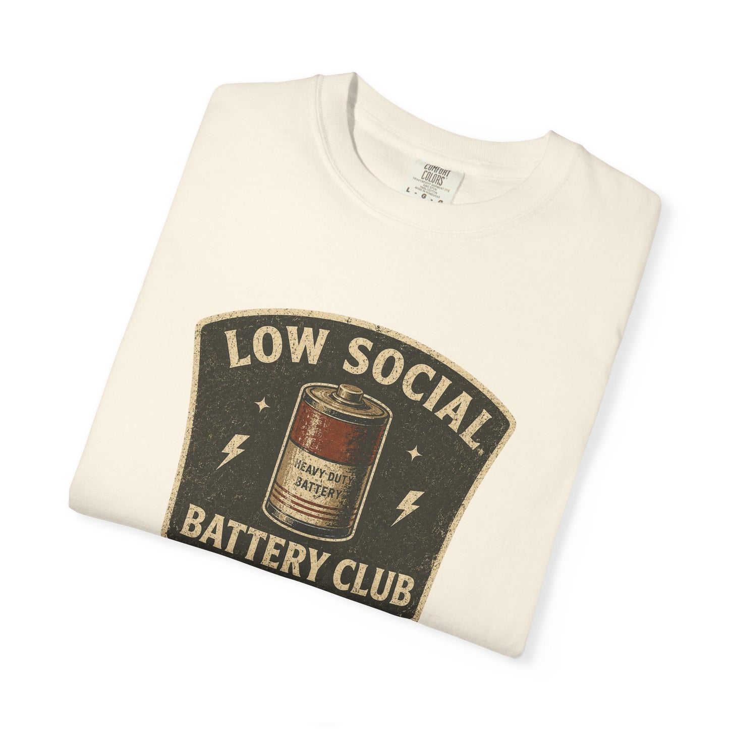 Low Social Battery Club Vintage Patch T-Shirt
