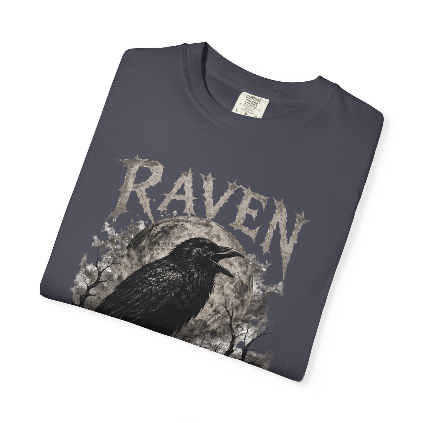 Raven Lunatic T‑Shirt — Gothic Crow Graphic Dark Nature Graphic Tee
