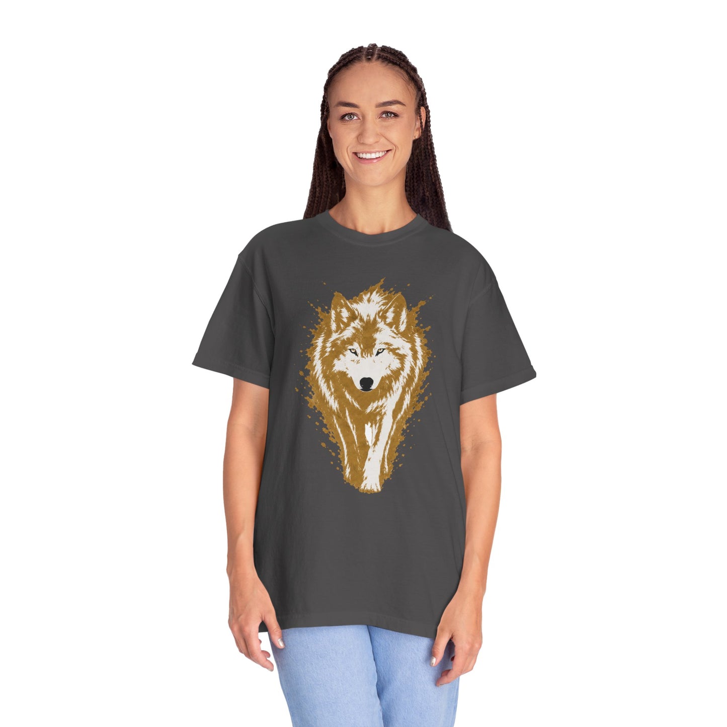 Wolf Graphic T-Shirt — Rustic Walking Wolf Nature Tee