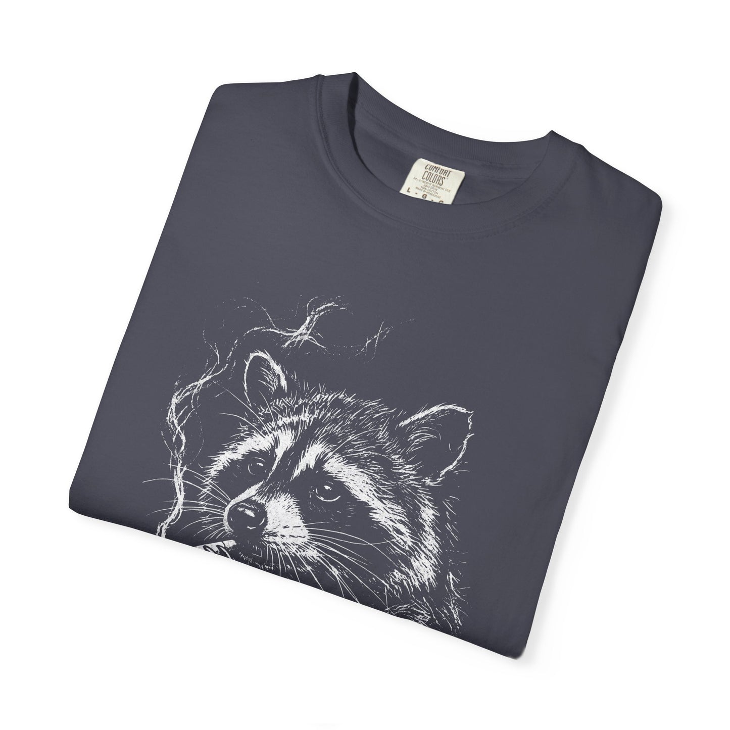 Vintage Wildlife Smoking Raccoon Graphic T-Shirt