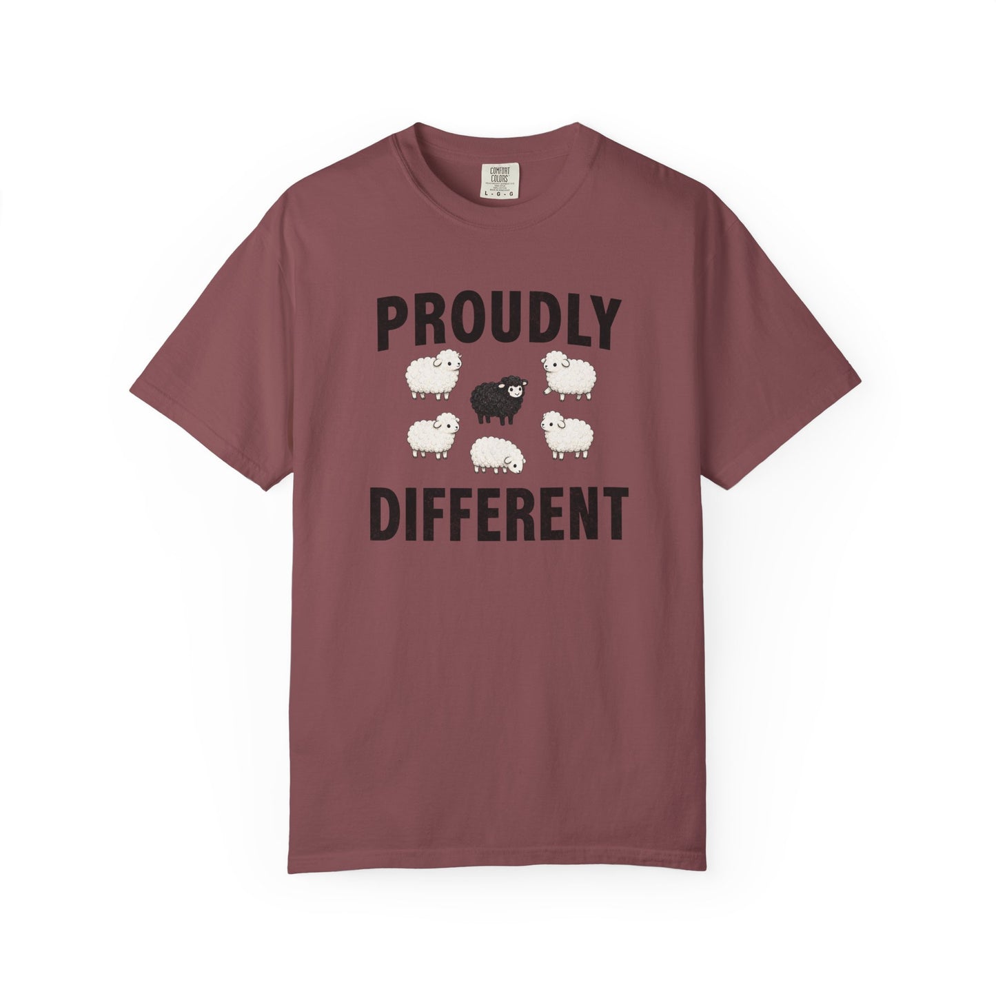 Proudly Different Sheep Shirt | Black Sheep Graphic Tee | Cute Introvert Comfort Colors® T-Shirt