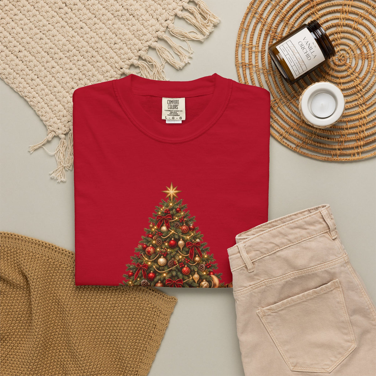Dog Peeing on Christmas Tree Shirt