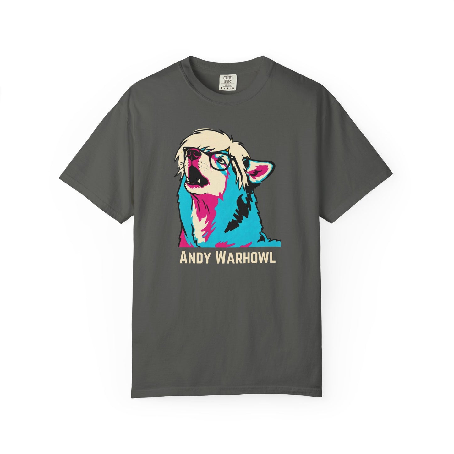 Andy Warhowl Dog Shirt | Funny Pop Art Dog T-Shirt | Vintage-Inspired Andy Warhowl Graphic Tee | Comfort Colors®