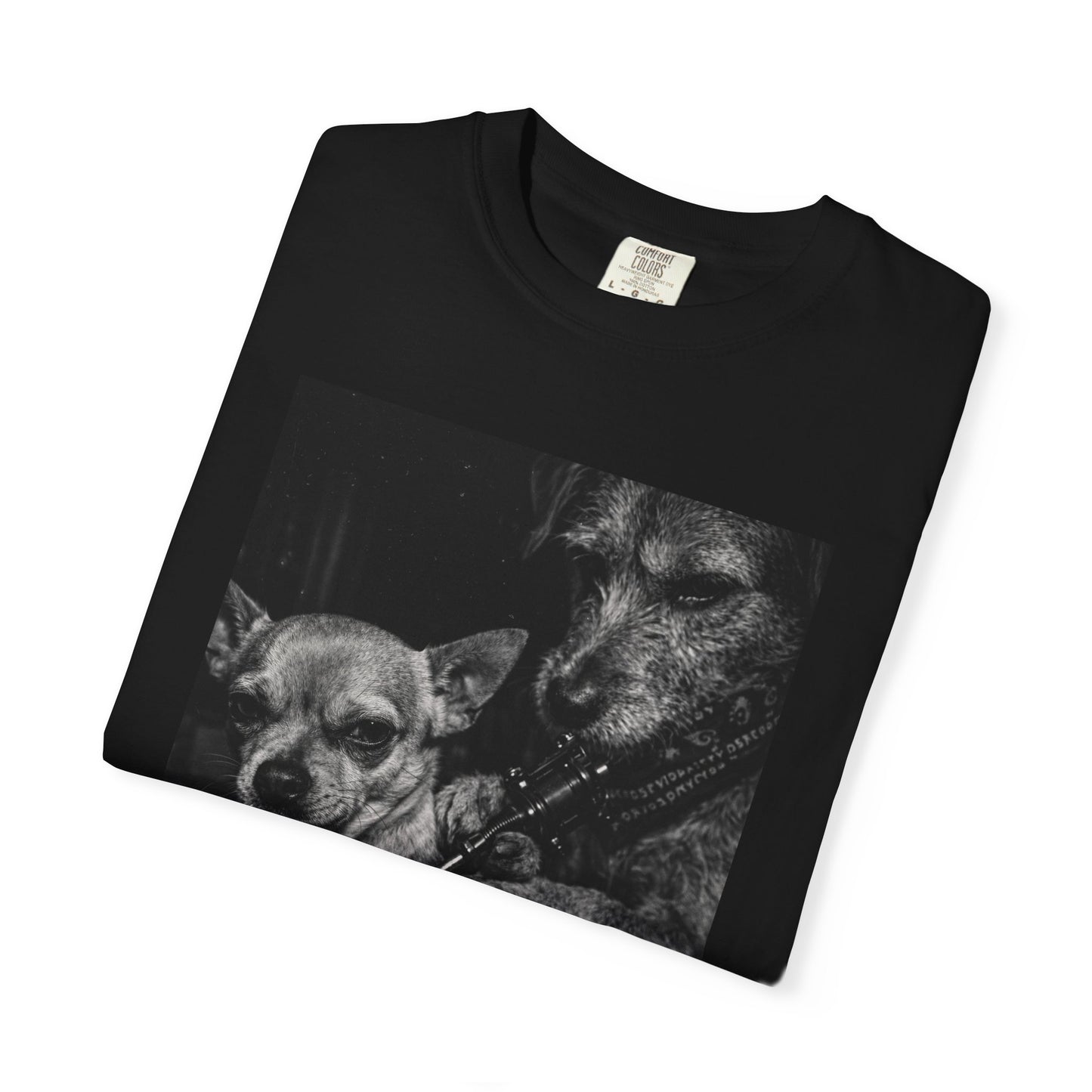 Tattoo Parlor Dogs T-Shirt — 'MOM' Chihuahua Tattoo Night Vibe