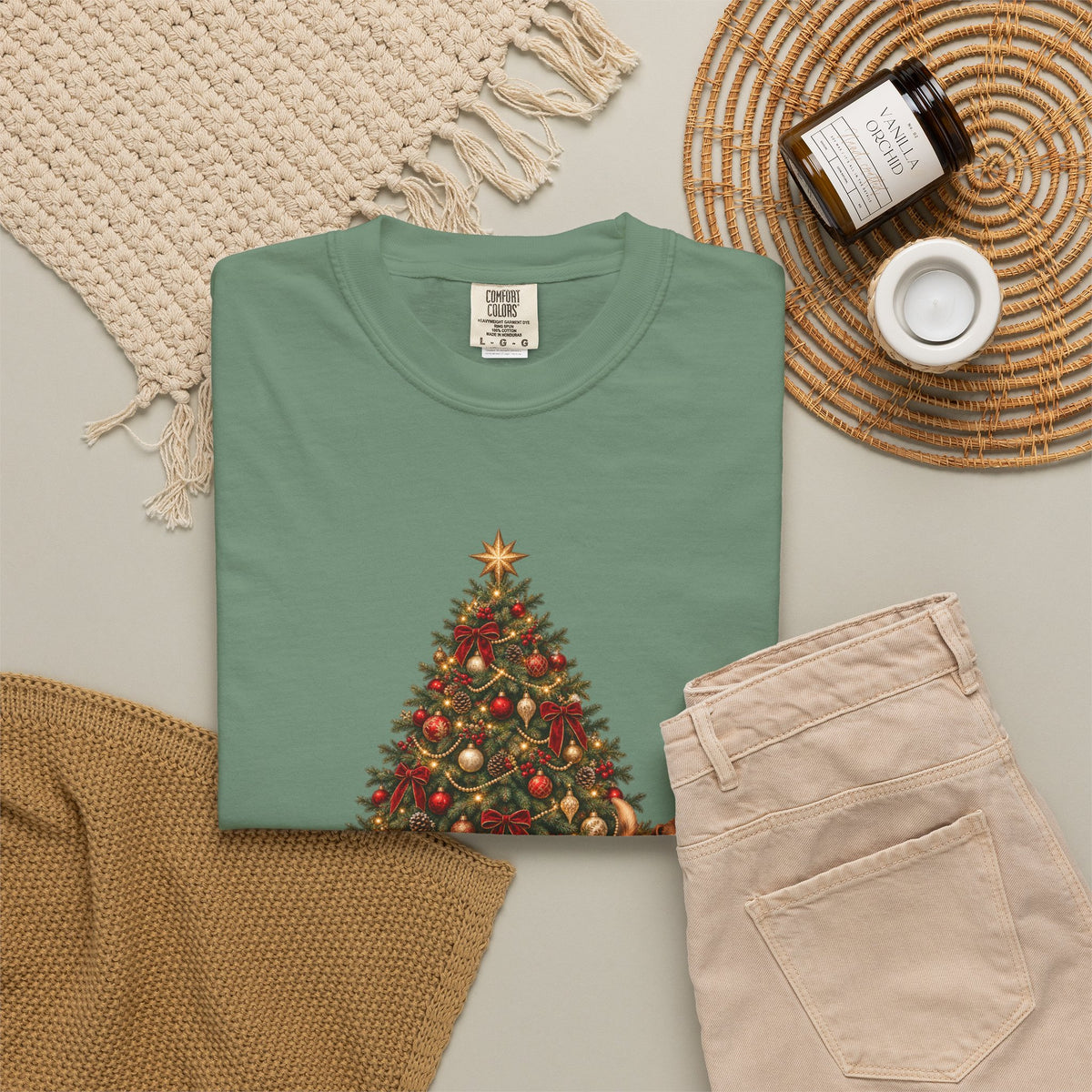 Dog Peeing on Christmas Tree Shirt