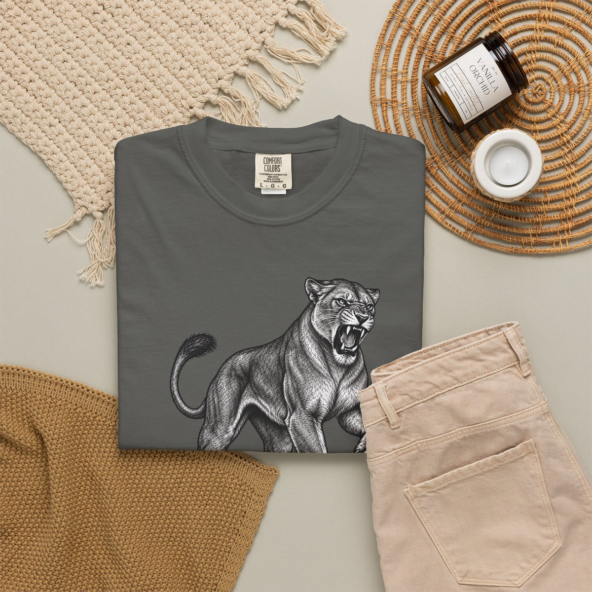 Stepped on a Lego Funny Vintage Lioness Animal Tee