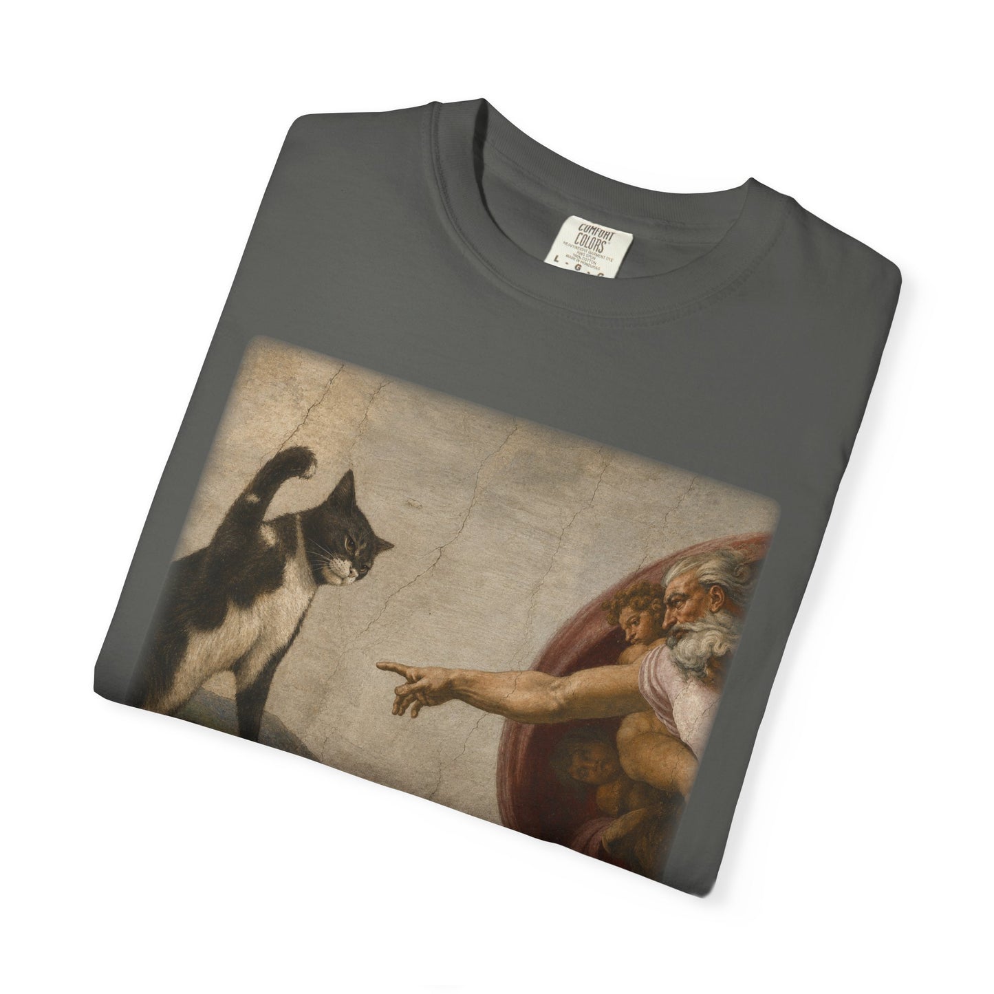 The Creation of Cat - Renaissance Parody T-Shirt