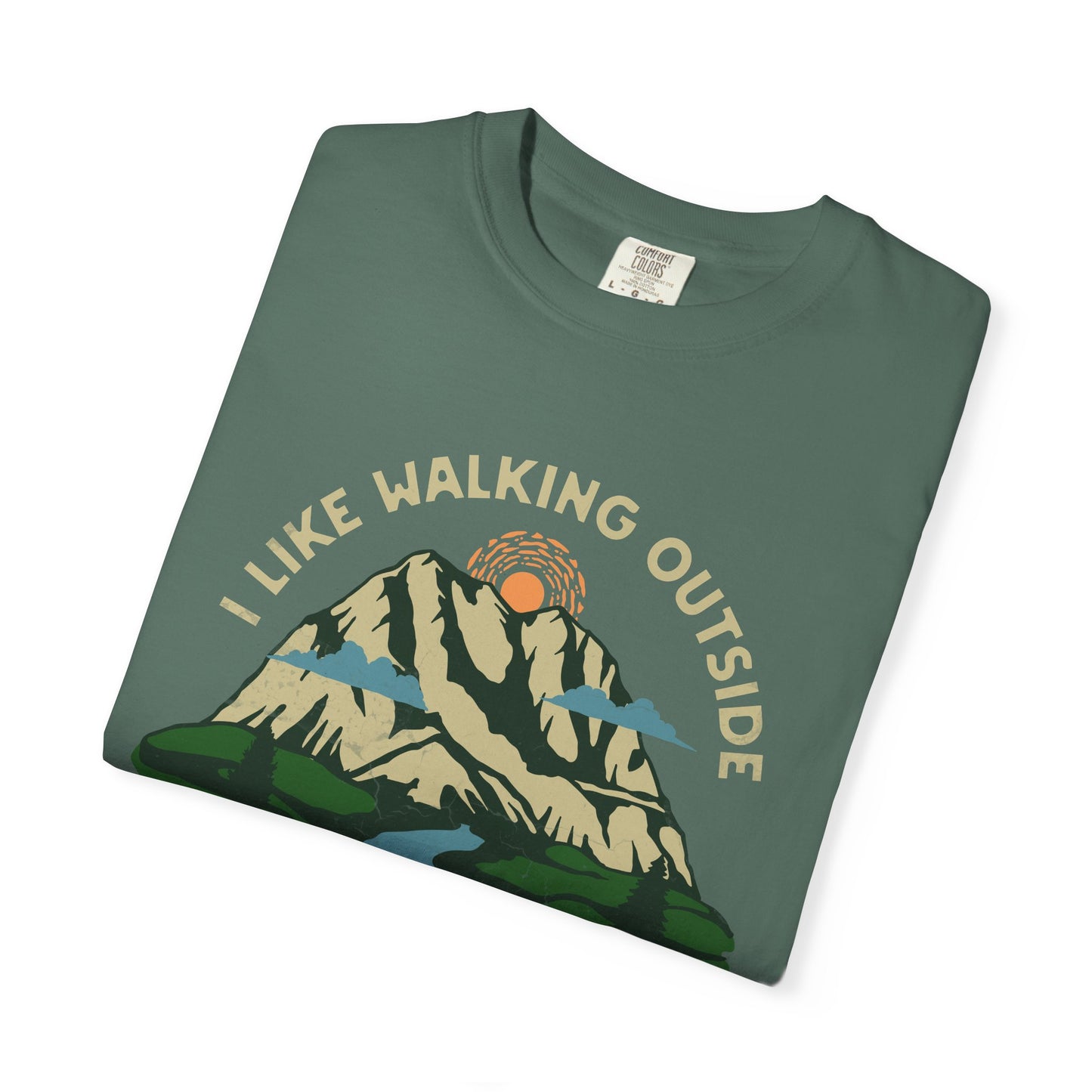 I Like Walking Outside to Avoid People Funny Hiking Introvert Nature Graphic T-Shirt