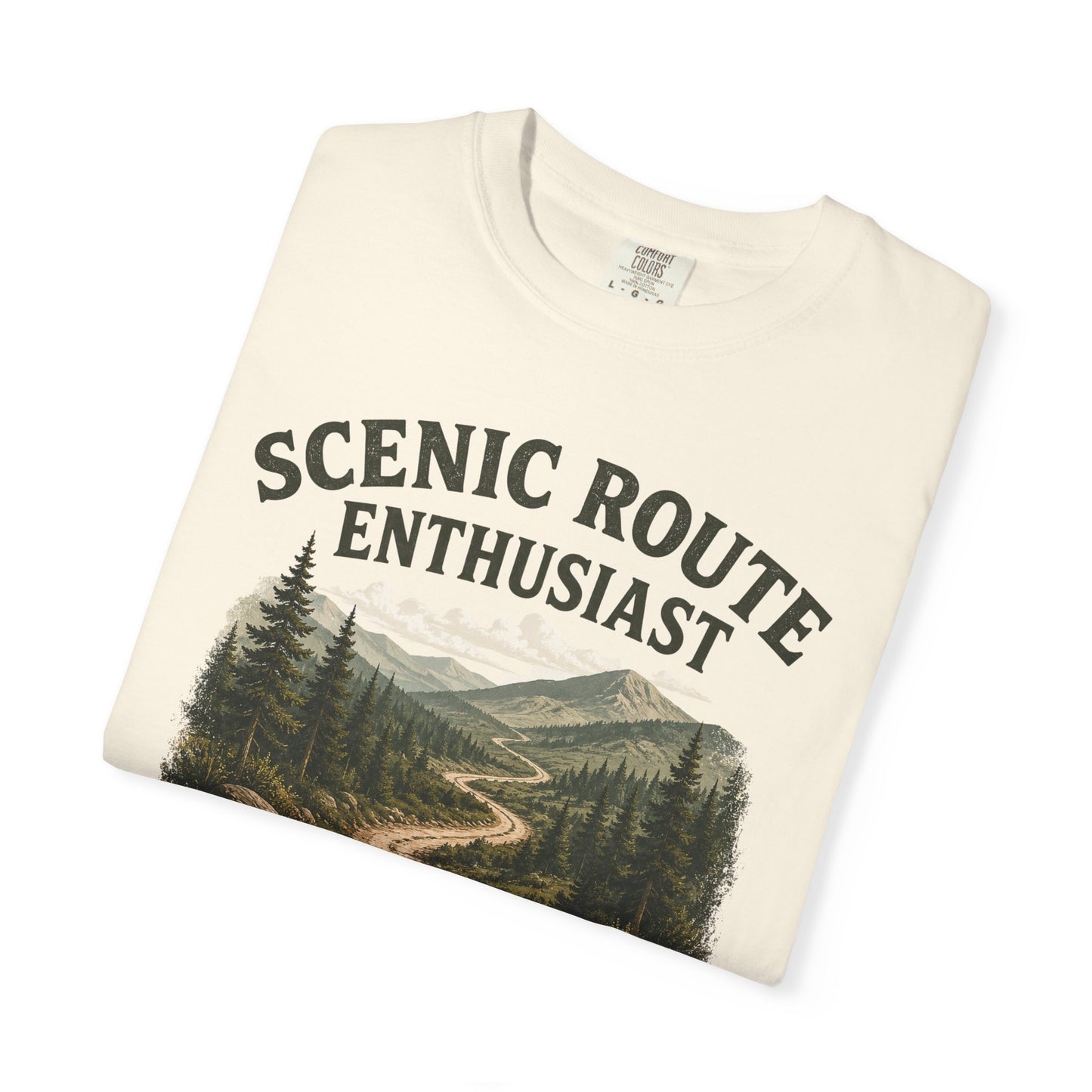 Scenic Route Enthusiast T-Shirt — "Passing Highly Encouraged" Hiking Tee