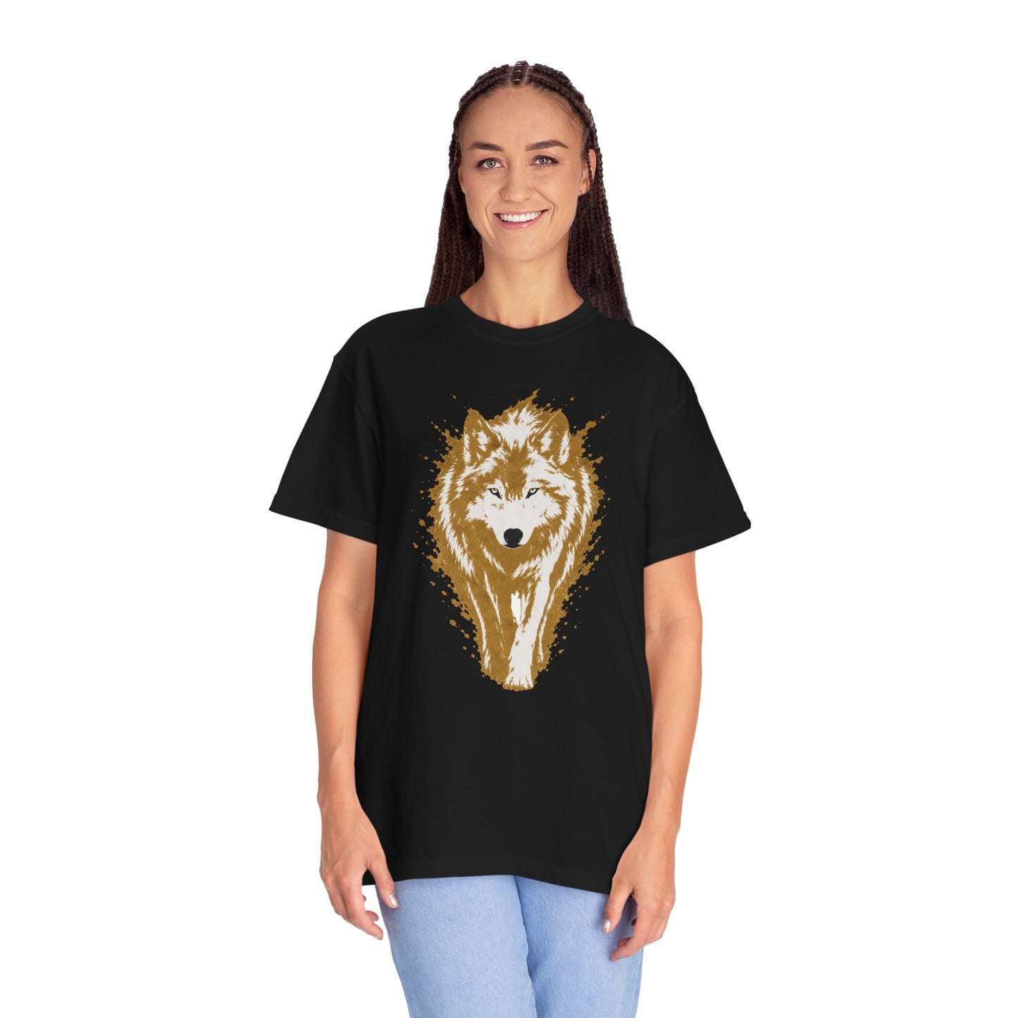 Wolf Graphic T-Shirt — Rustic Walking Wolf Nature Tee