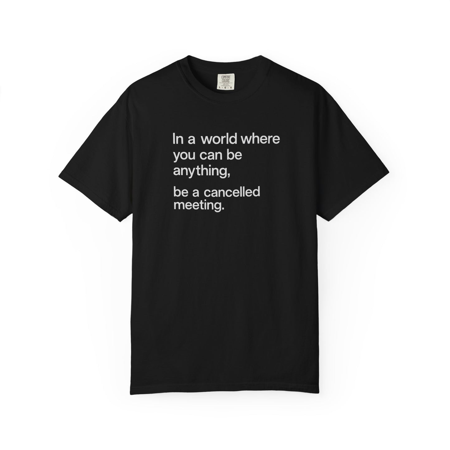 Be a Cancelled Meeting Shirt | Funny Introvert T-Shirt | Office Humor Tee | Minimalist Graphic Shirt