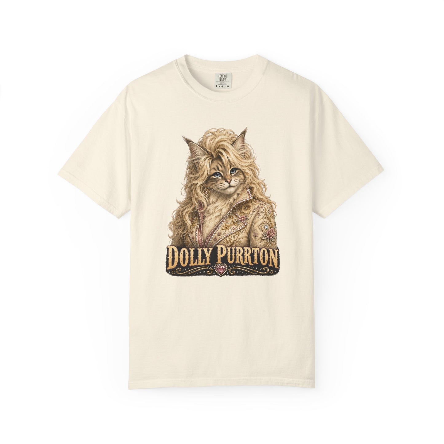 Dolly Purrton Cat Shirt | Funny Country Cat T-Shirt | Vintage Western Cat Lover Graphic Tee | Comfort Colors®