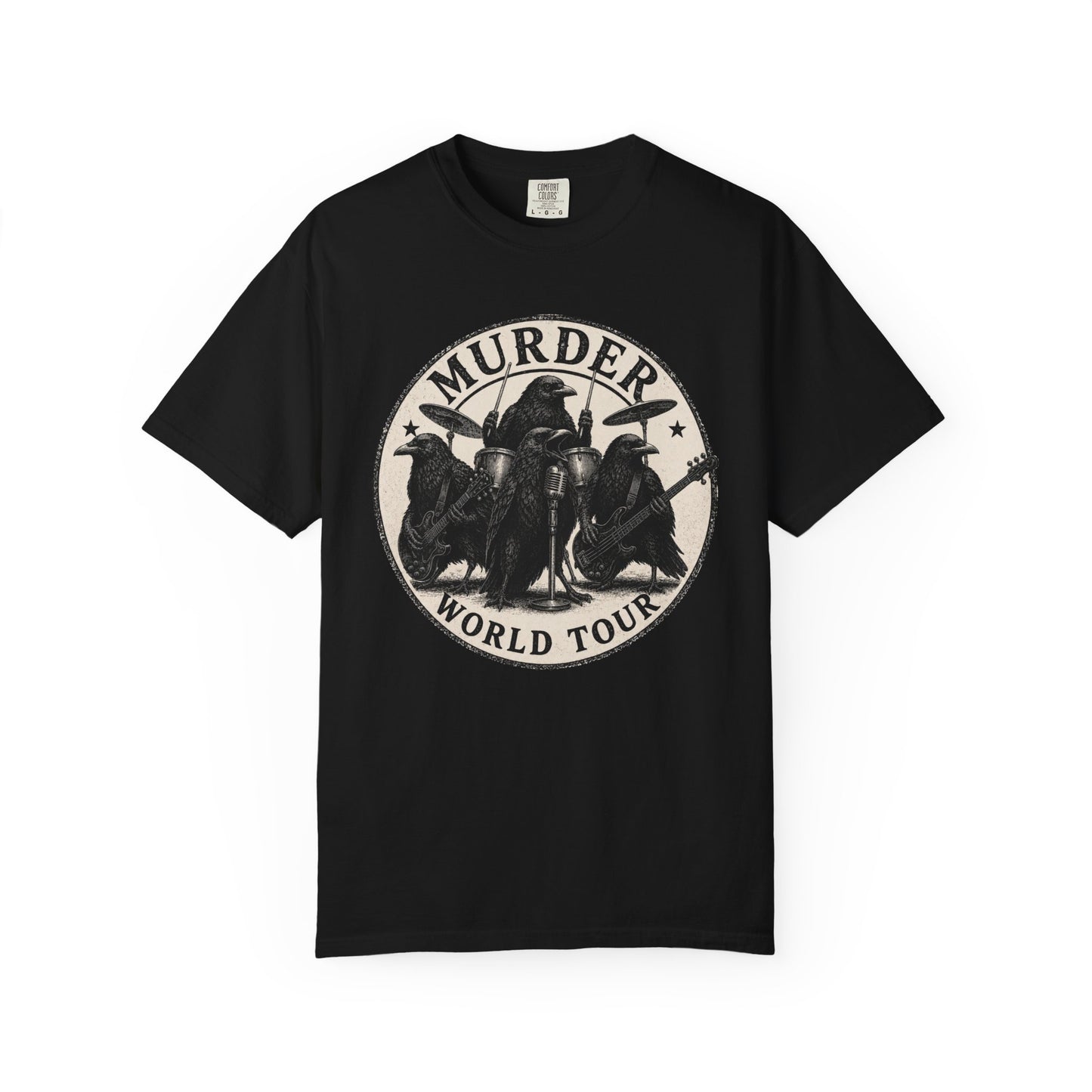 Murder World Tour Crow T-Shirt | Funny Crow Graphic Tee