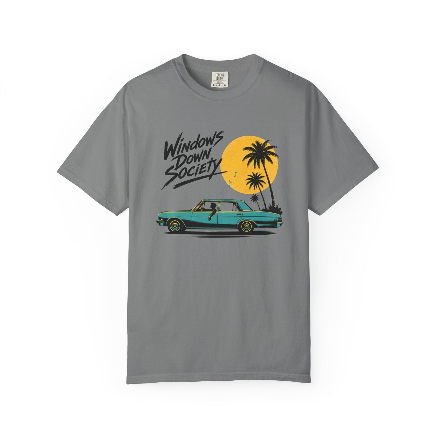 Windows Down Society T-Shirt, Vintage Road Trip Graphic Tee