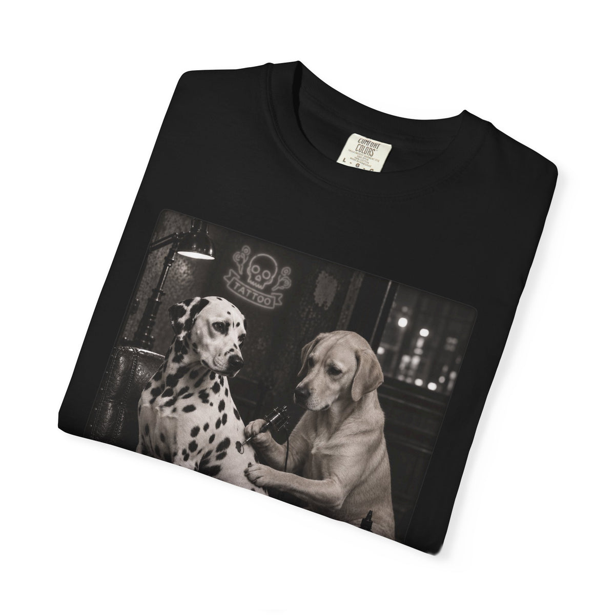 Dalmatian Tattoo Parlour Shirt – Funny Dog Tattoo Artist Graphic Tee