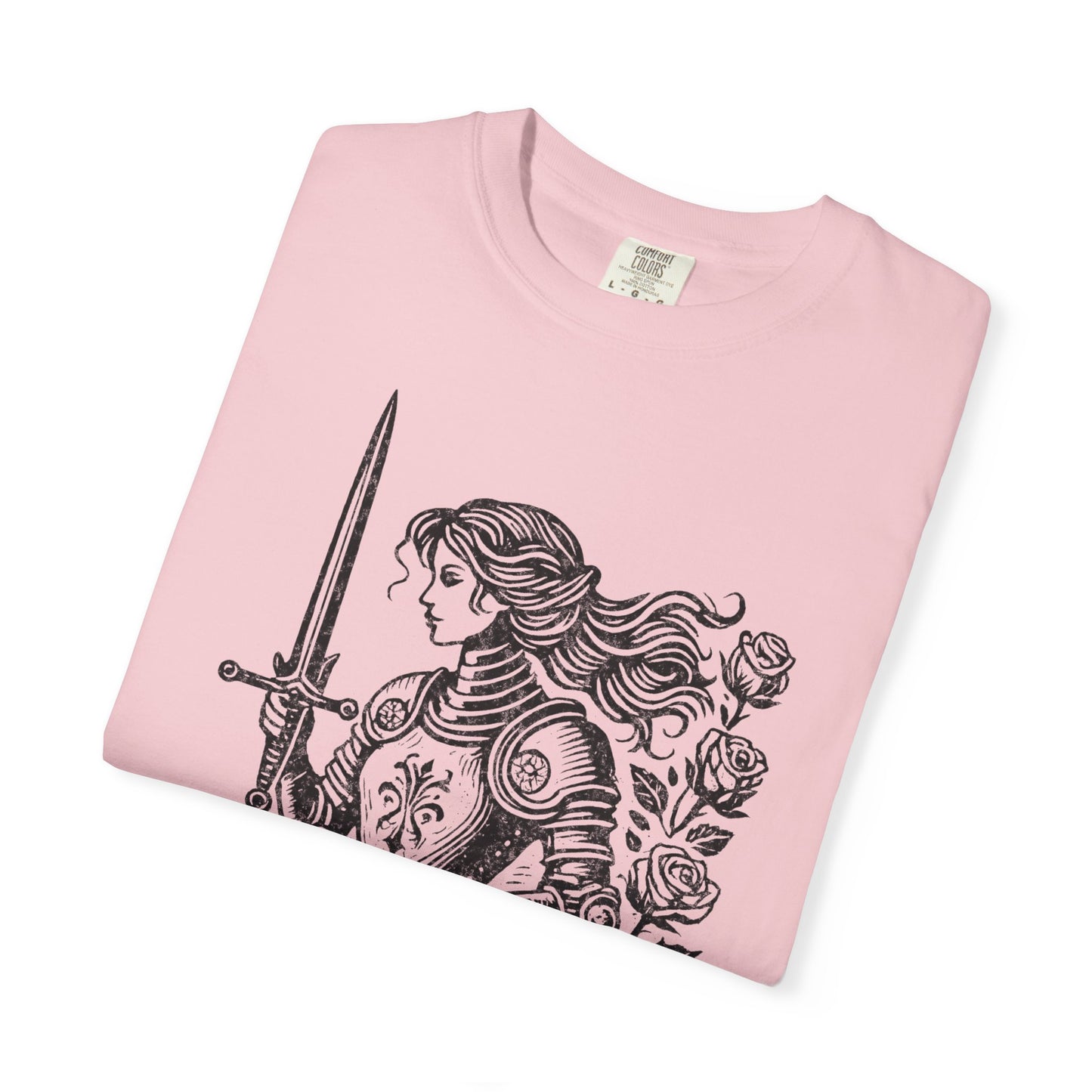 'Never Needed Rescuing' Feminist Female Knight Armor Graphic Tee