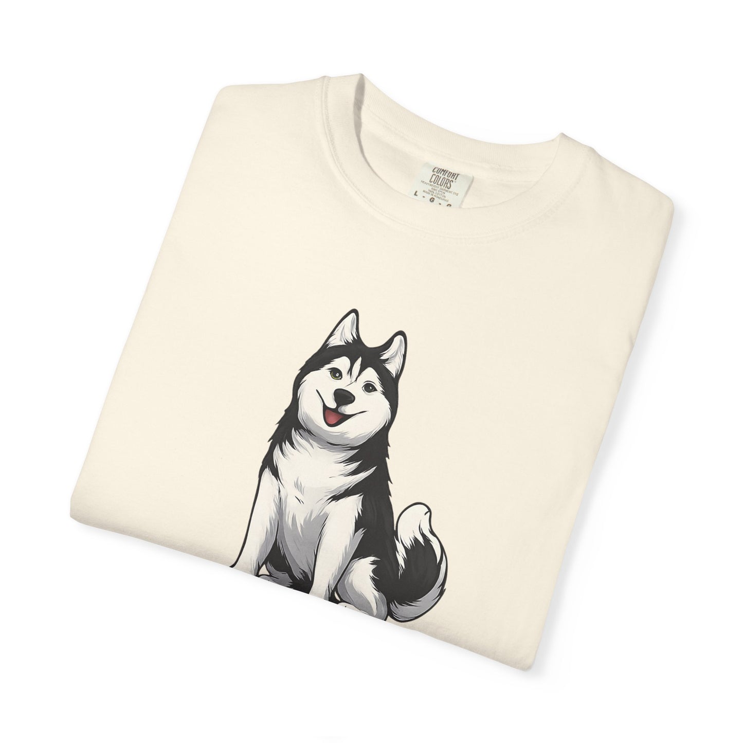 Not Fat Just Husky Husky T-Shirt | Cute Husky Illustration, Dog Lover Tee