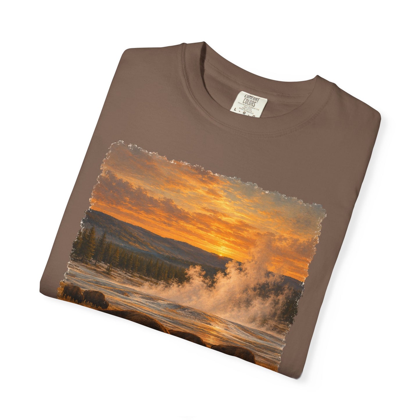 Yellowstone National Park Bison Sunset T-Shirt