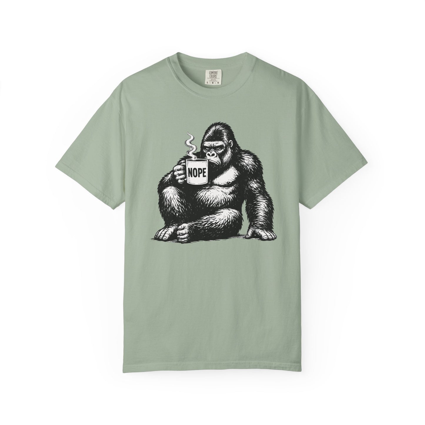 Nope Gorilla Shirt | Funny Coffee Lover Tee | Grumpy Morning Shirt | Introvert Graphic Tee | Funny Gorilla Shirt