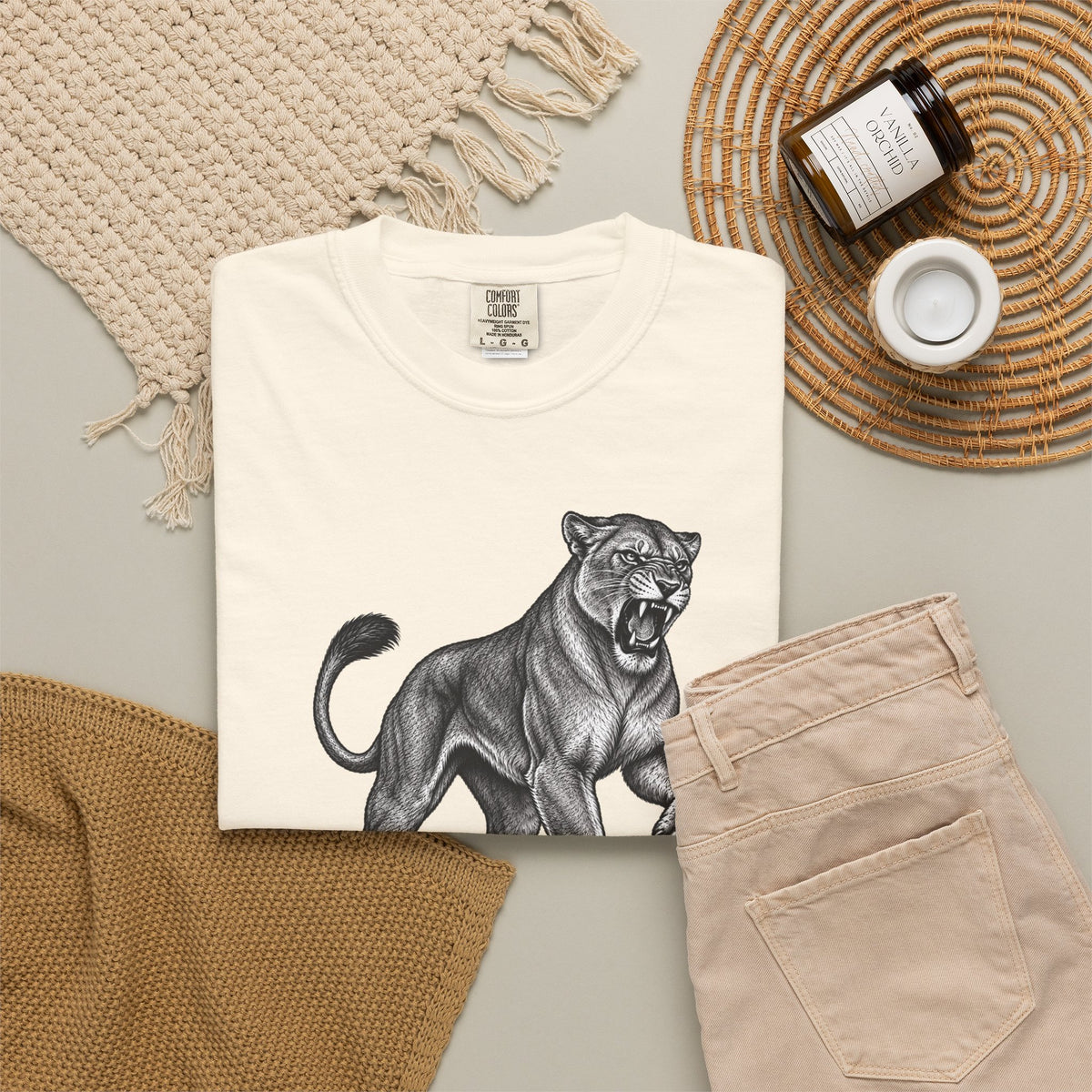 Stepped on a Lego Funny Vintage Lioness Animal Tee