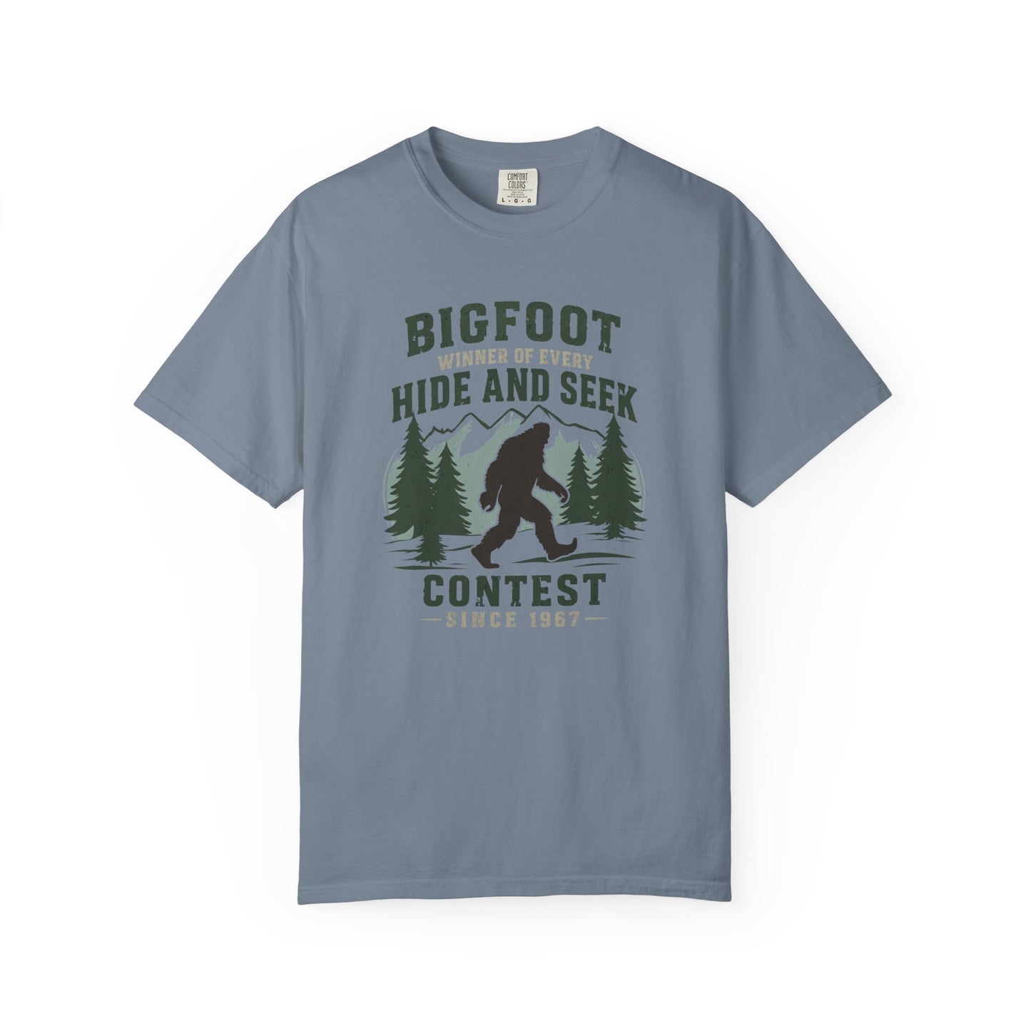 Bigfoot Hide and Seek Contest T-Shirt — Vintage Sasquatch Graphic Tee