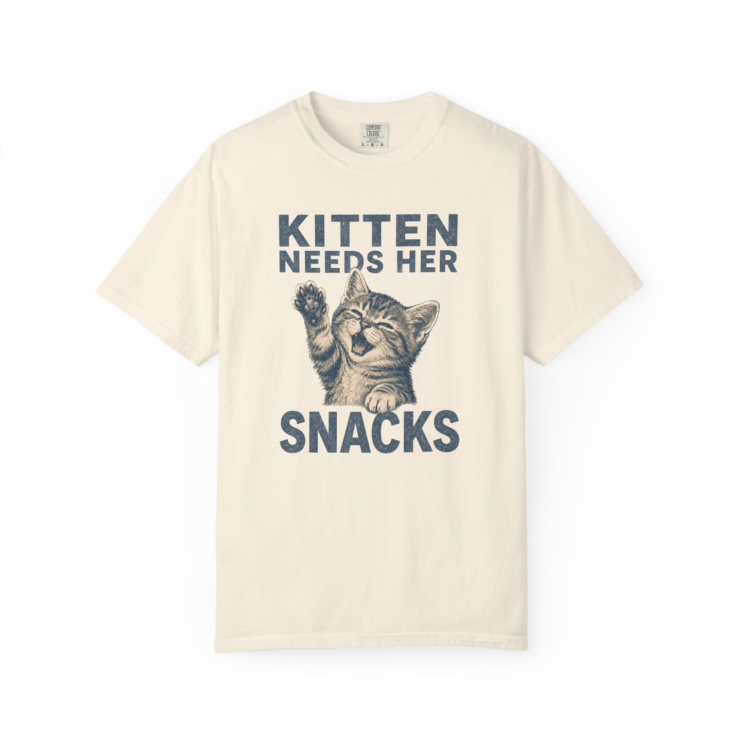 Kitten Needs Her Snacks T-Shirt — Cute Vintage Cat Graphic Tee