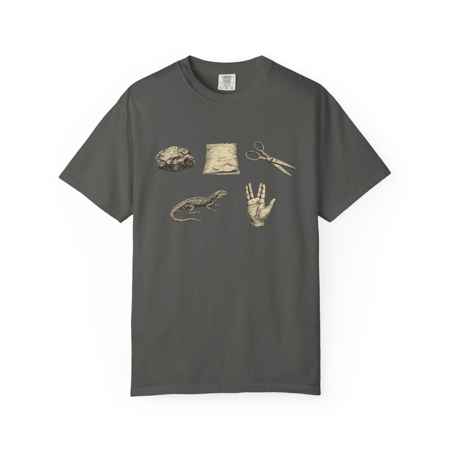 Rock Paper Scissors Lizard Spock T-Shirt — Big Bang Theory Tribute