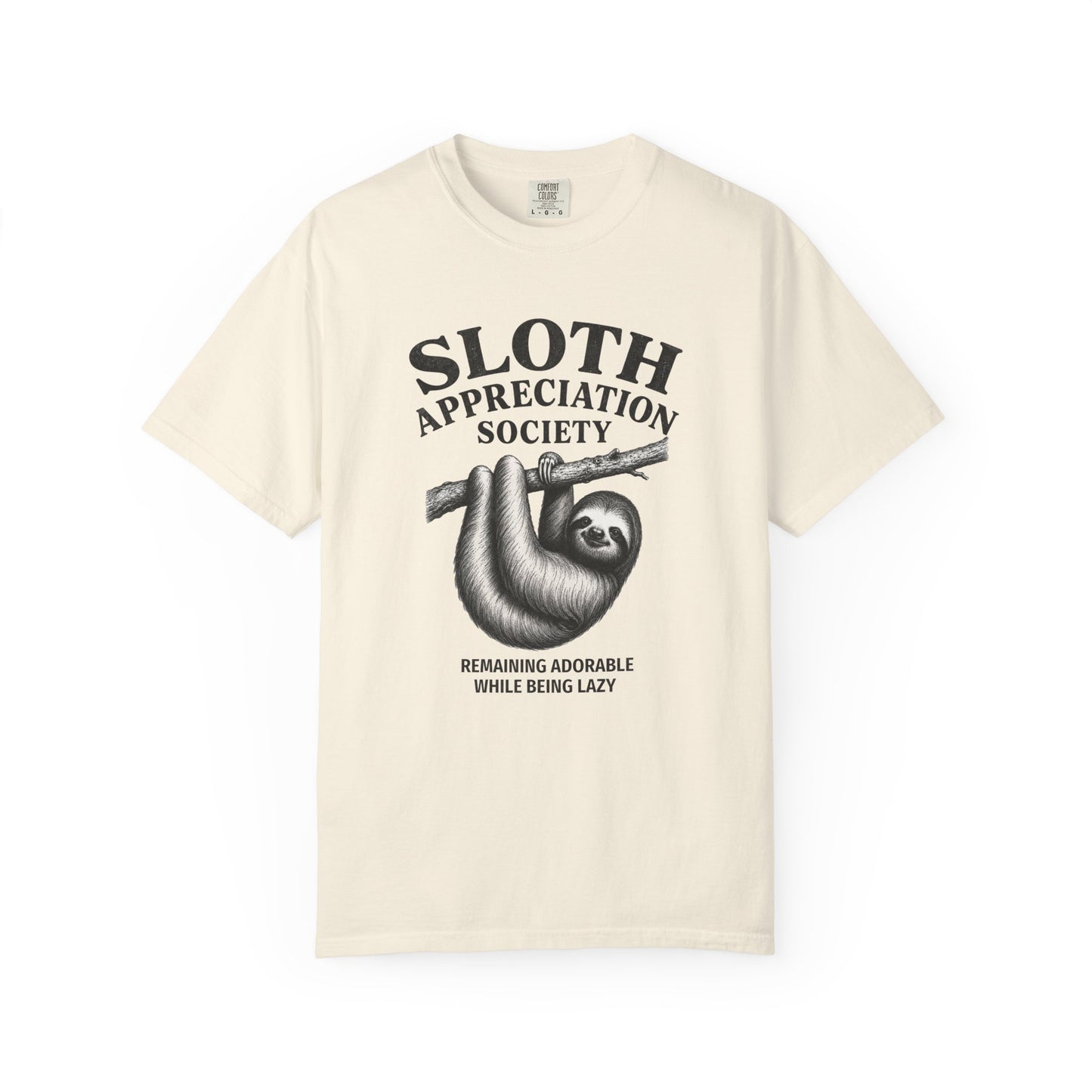 Sloth Appreciation Society T-Shirt – "Remaining Adorable While Being Lazy" Vintage Funny Sloth Graphic Tee