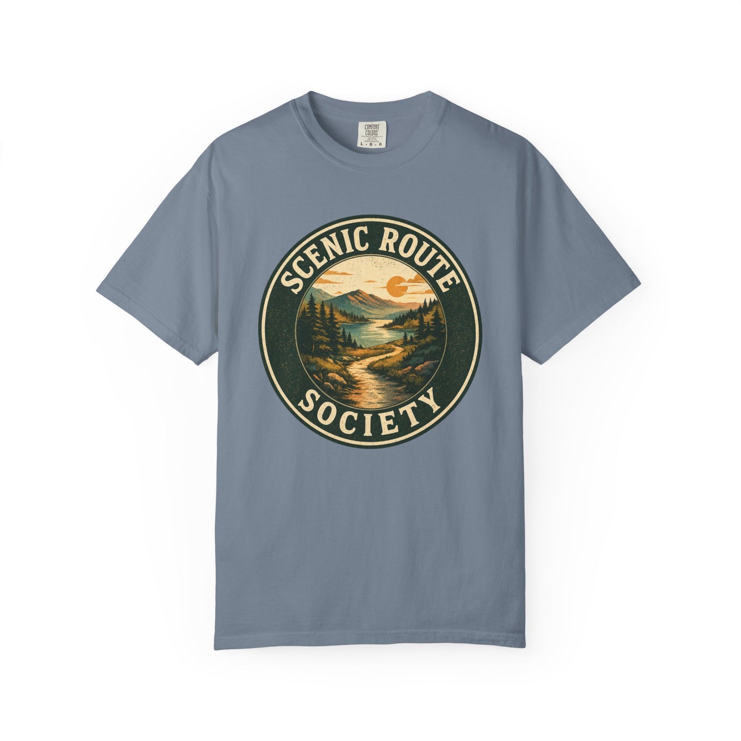 Scenic Route Society T-Shirt — Vintage Hiking and Nature Graphic Tee