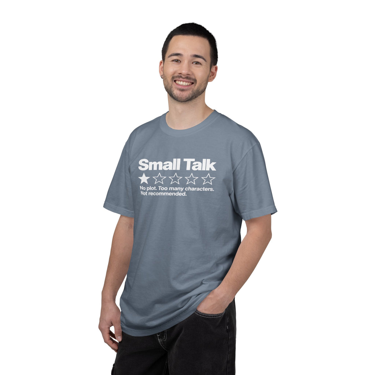 Small Talk 1-Star T-Shirt — Funny Social Anxiety Graphic Tee