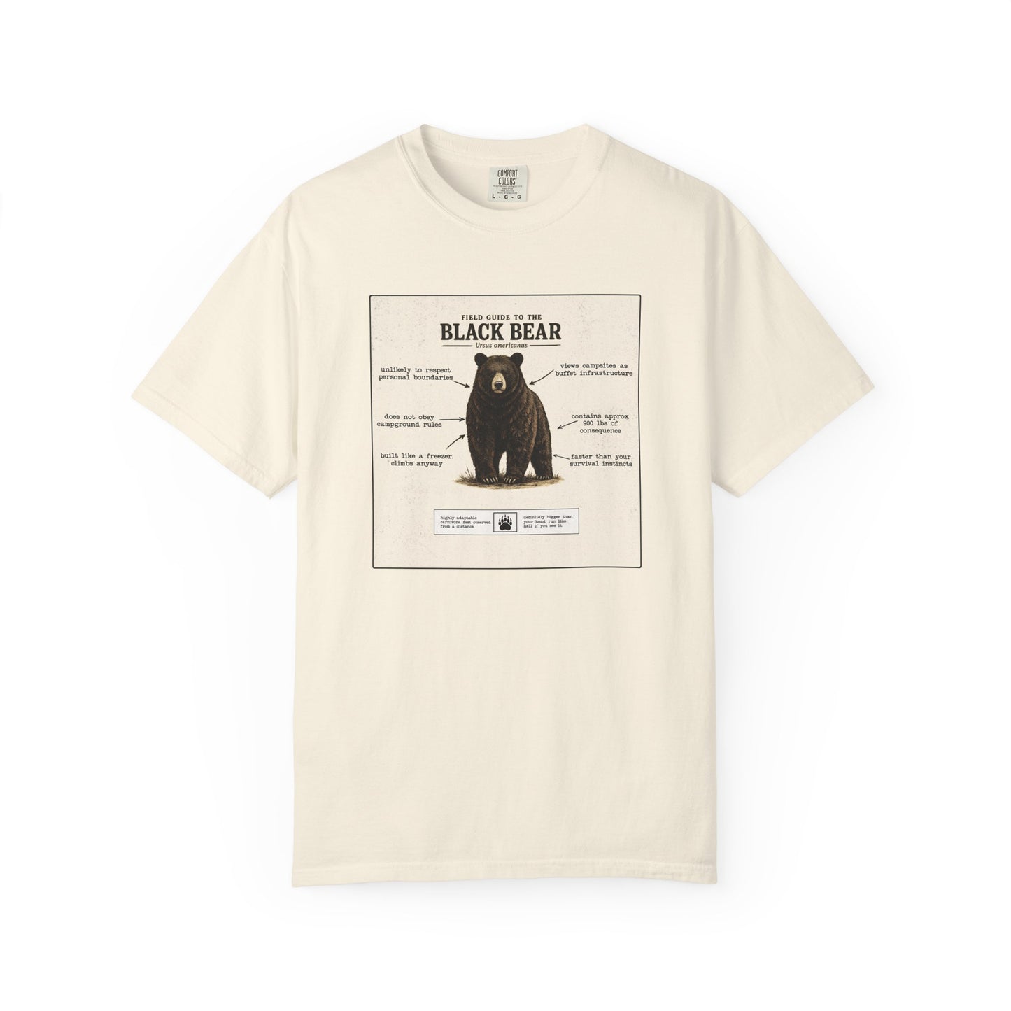 Black Bear Field Guide T-Shirt — Funny Camping & Hiking Tee