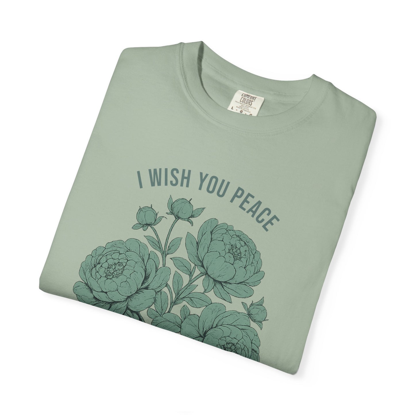 I Wish You Peace with Just Enough Self Awareness Shirt | Funny Introvert Graphic Tee | Vintage Floral Comfort Colors® T-Shirt