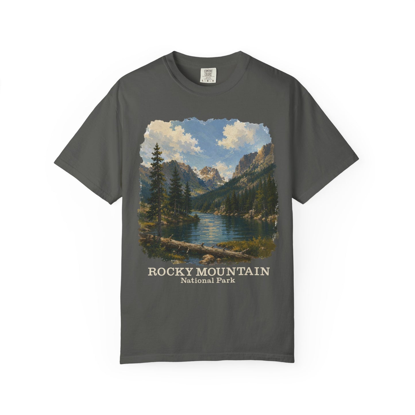 Rocky Mountain National Park T-Shirt — Scenic Lake Vintage Nature Tee