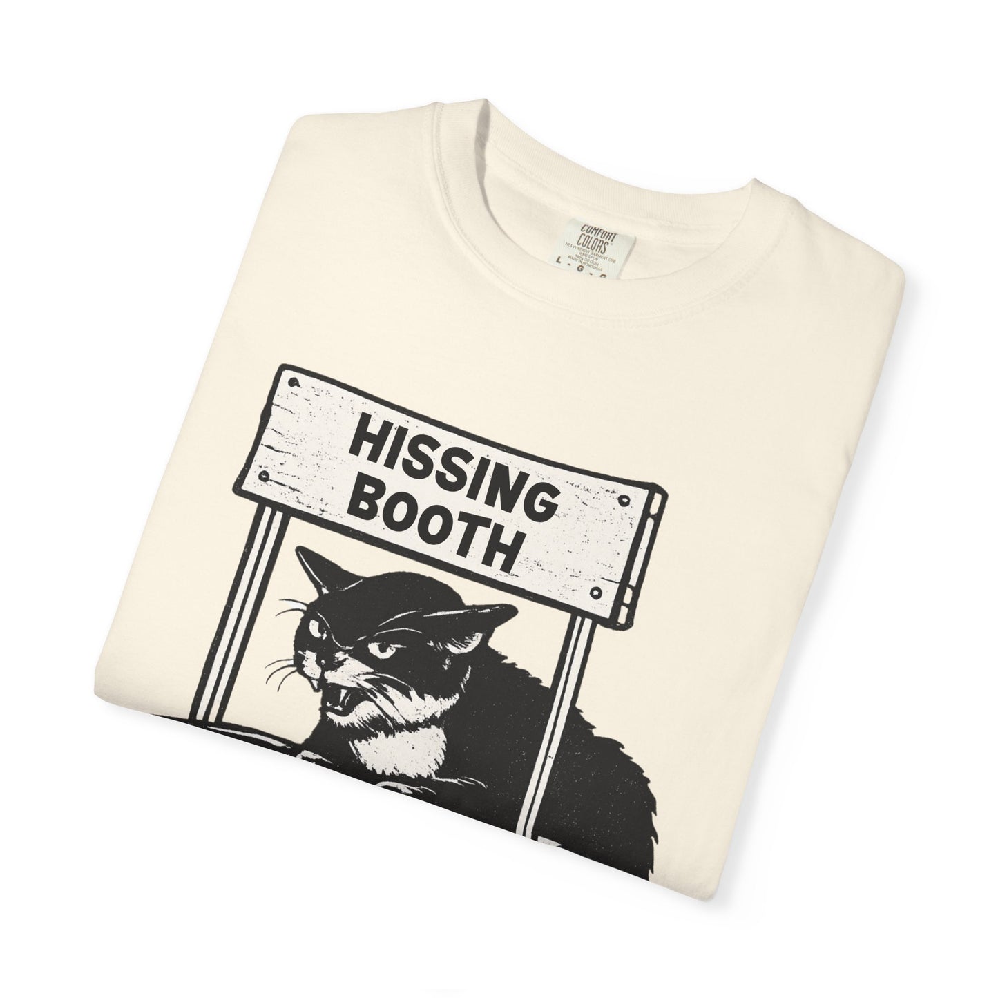 Hissing Booth Cat T-Shirt | Funny Cat Graphic Tee