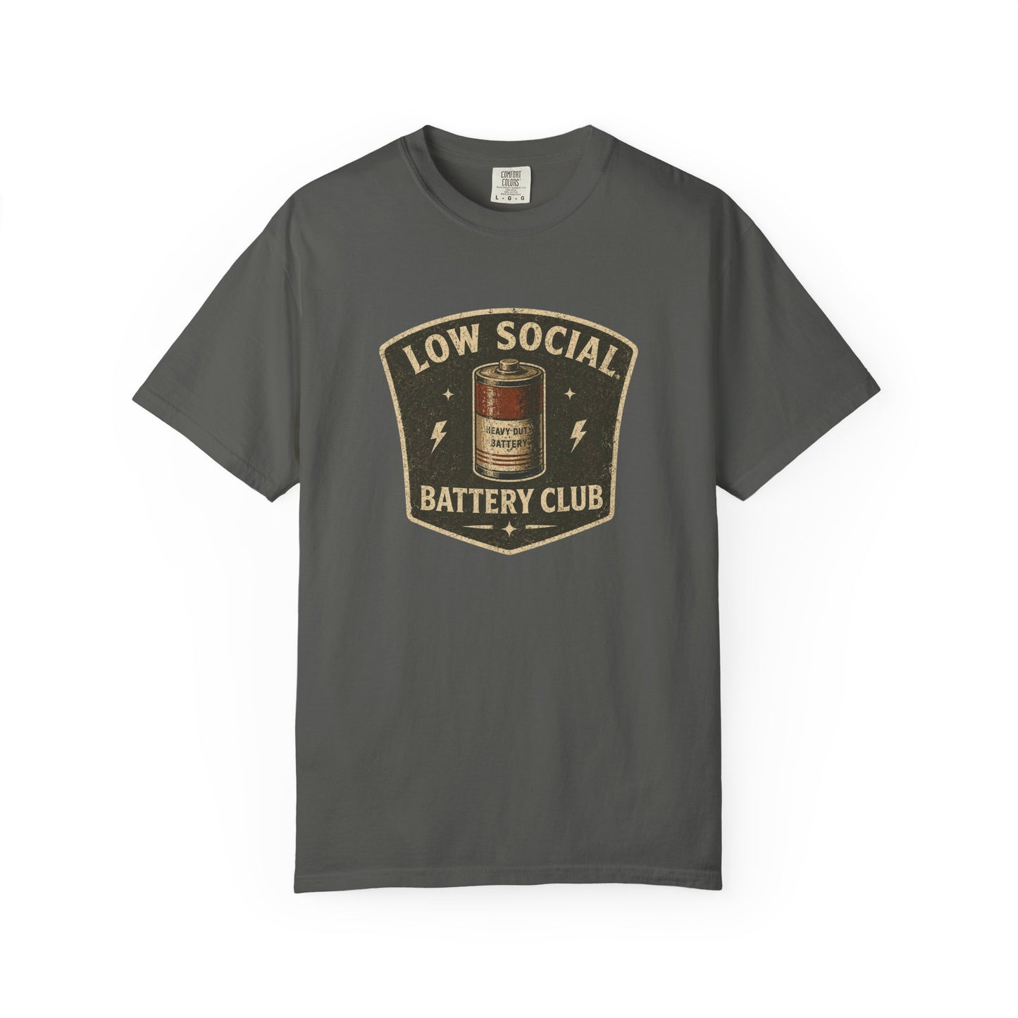 Low Social Battery Club Vintage Patch T-Shirt