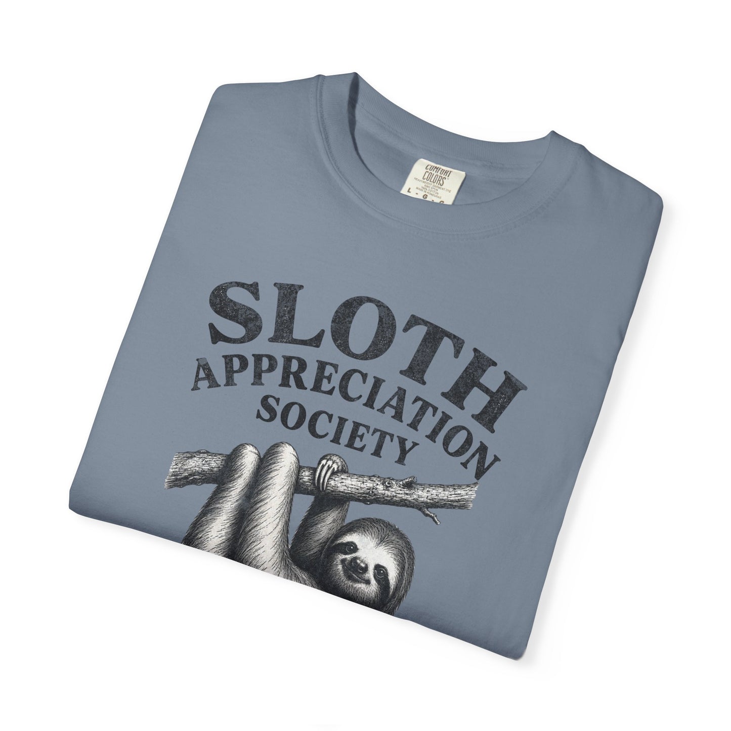 Sloth Appreciation Society T-Shirt – "Remaining Adorable While Being Lazy" Vintage Funny Sloth Graphic Tee